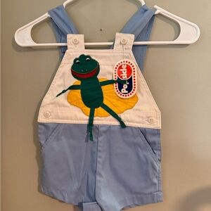 Vintage 80s/90s Popsicle Toddler Shortalls Size 3 Retro Kids Clothing